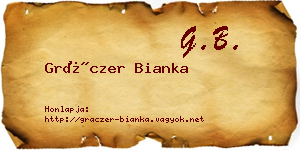 Gráczer Bianka névjegykártya